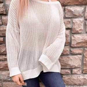 white Calvin Klein sweater